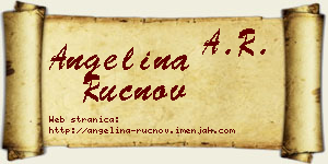 Angelina Ručnov vizit kartica